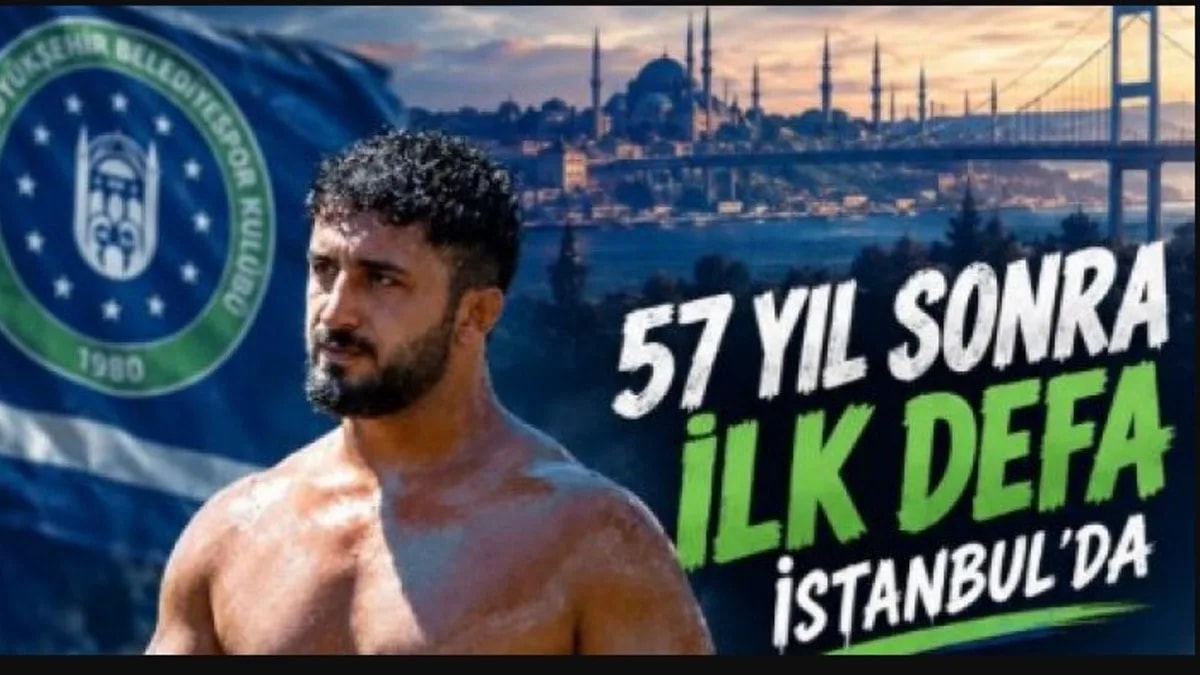 Büyükşehir güreşçisi tarihi er meydanında