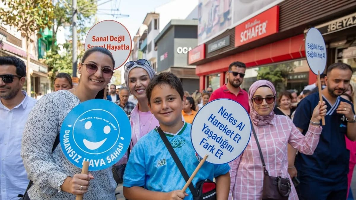 Bursa sağlık için yürüdü