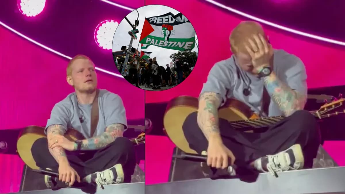 Ed Sheeran, Filistin tartışmasının ardından herkesin 'yalnız bıraktığını' söyledi, sahnede ağladı