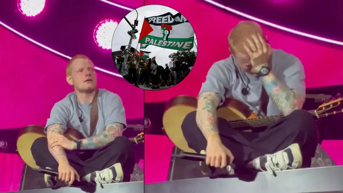 Ed Sheeran, Filistin tartışmasının ardından herkesin 'yalnız bıraktığını' söyledi, sahnede ağladı