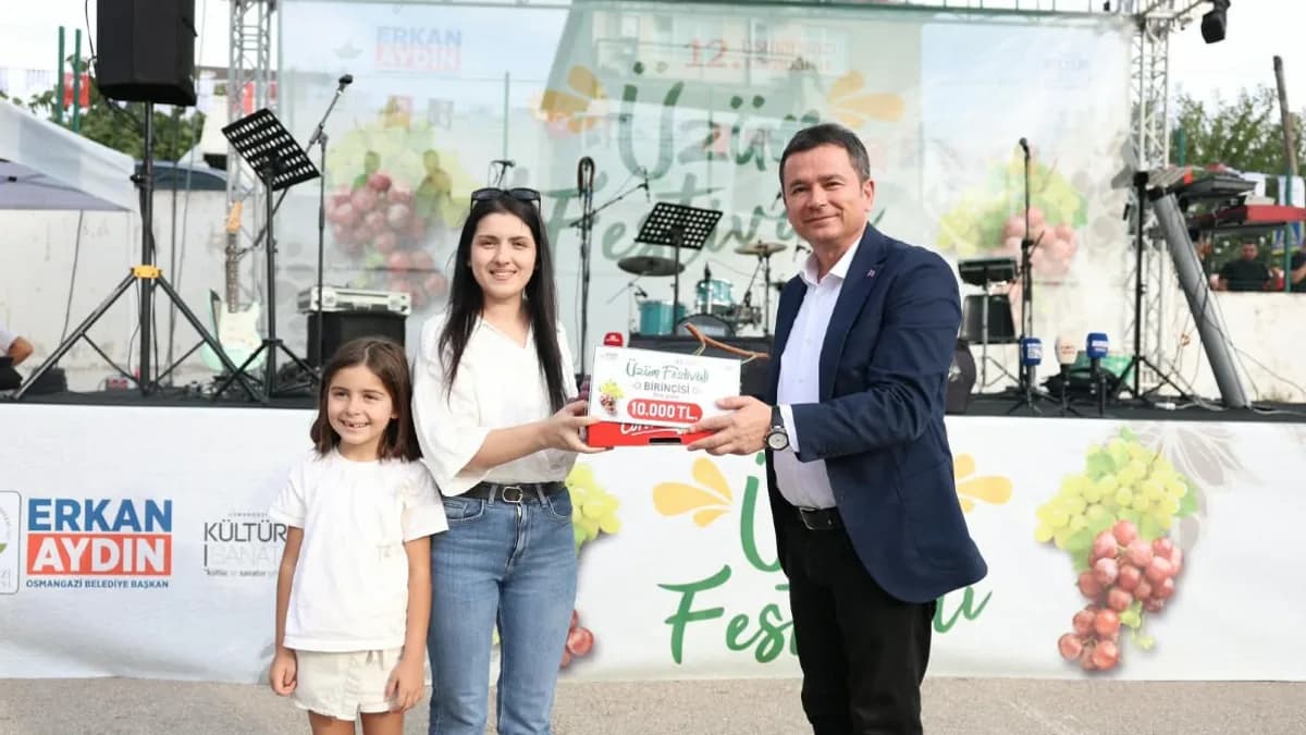 Osmangazi’de Üzüm Bereketi Festivalle Taçlandı