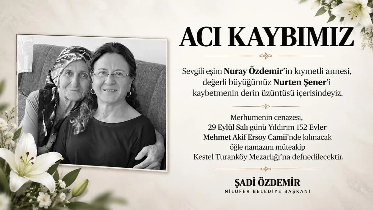 Şadi Özdemir’in acı günü: Kayınvalidesi Nurten Şener hayatını kaybetti