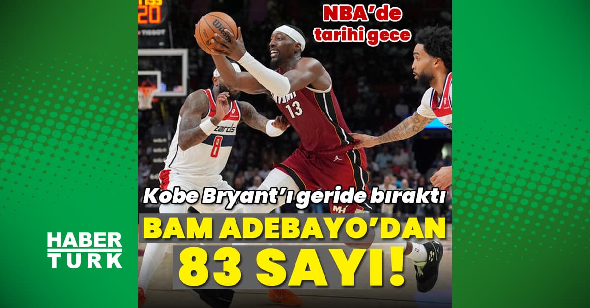 NBA'de tarihi gece! Adebayo'dan 83 sayı