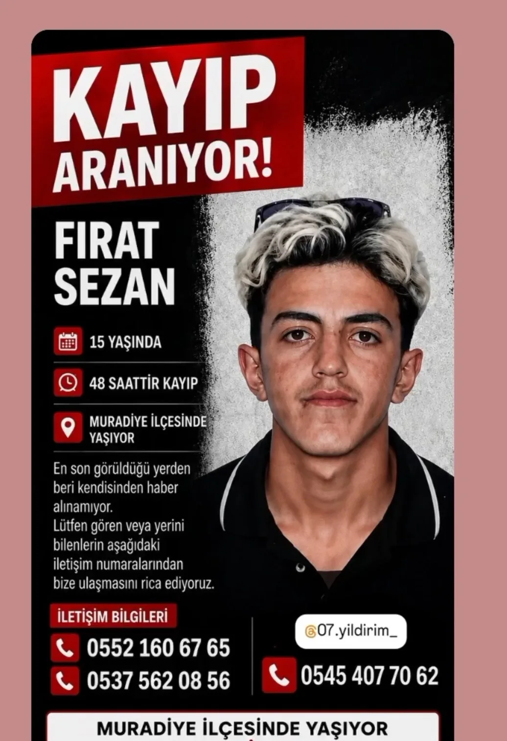 15 yaşındaki Fırat Sezan Ailesinden yardım çağrısı