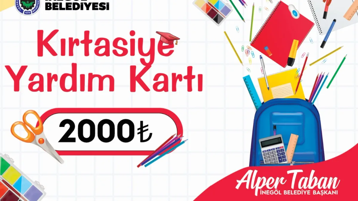 İnegöl’de 1.650 öğrenciye 3,3 milyon TL kırtasiye desteği