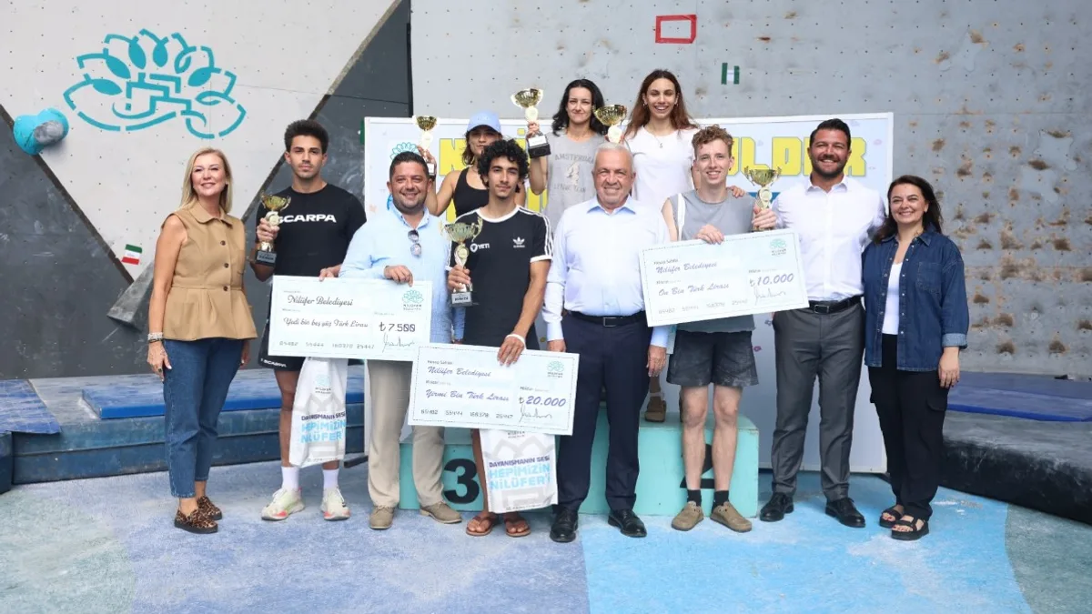 Nilüfer Boulder Yarışması’nda 116 sporcu zirve için mücadele etti