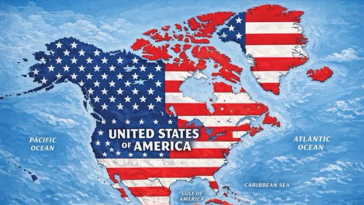 Trump’tan dikkat çeken harita paylaşımı Kanada, Meksika ve Grönland ABD renklerinde