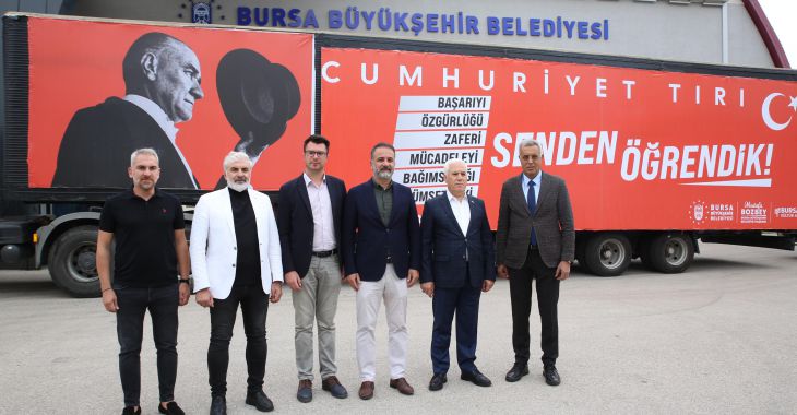 29 Ekim coşkusu ‘Cumhuriyet Tırı’ ile Bursa’yı sarıyor