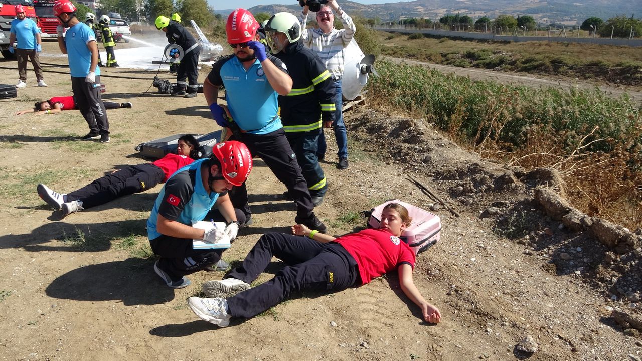 Çanakkale’de uçak kazası tatbikatı