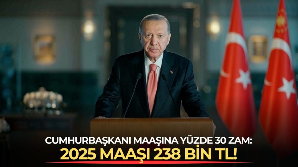 Cumhurbaşkanı maaşına 55 bin TL zam