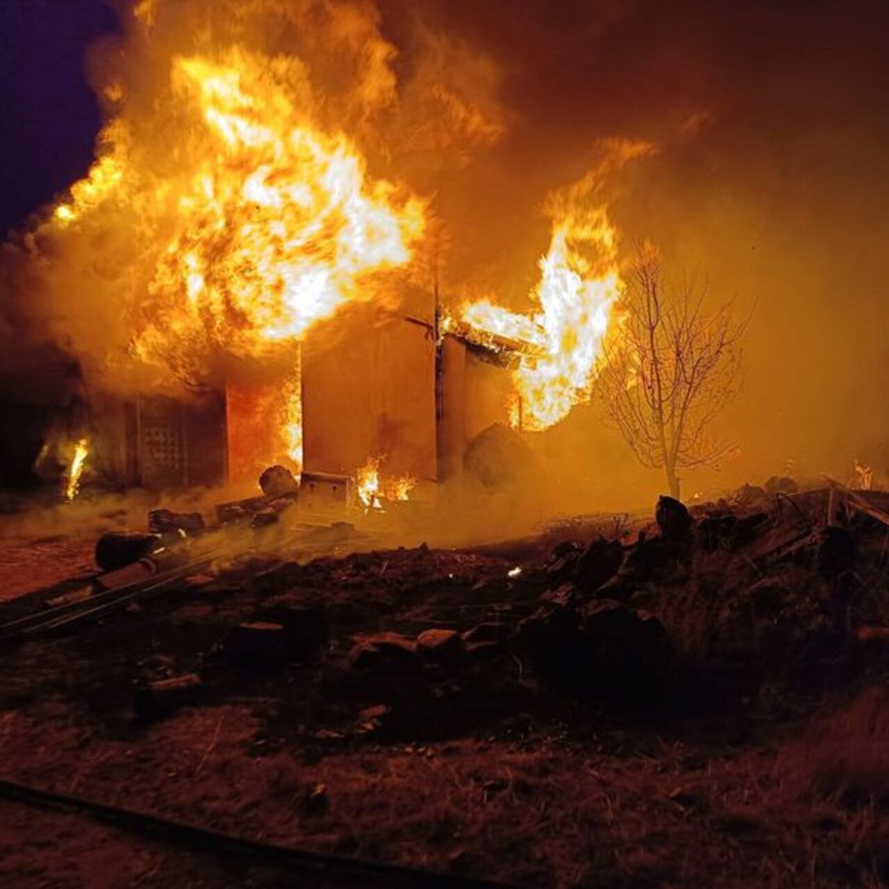 70 ton buğday yandı!