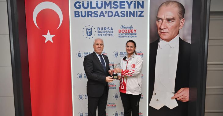 Başkan Bozbey, dünya şampiyonu Dilek Yavaş’ı ağırladı