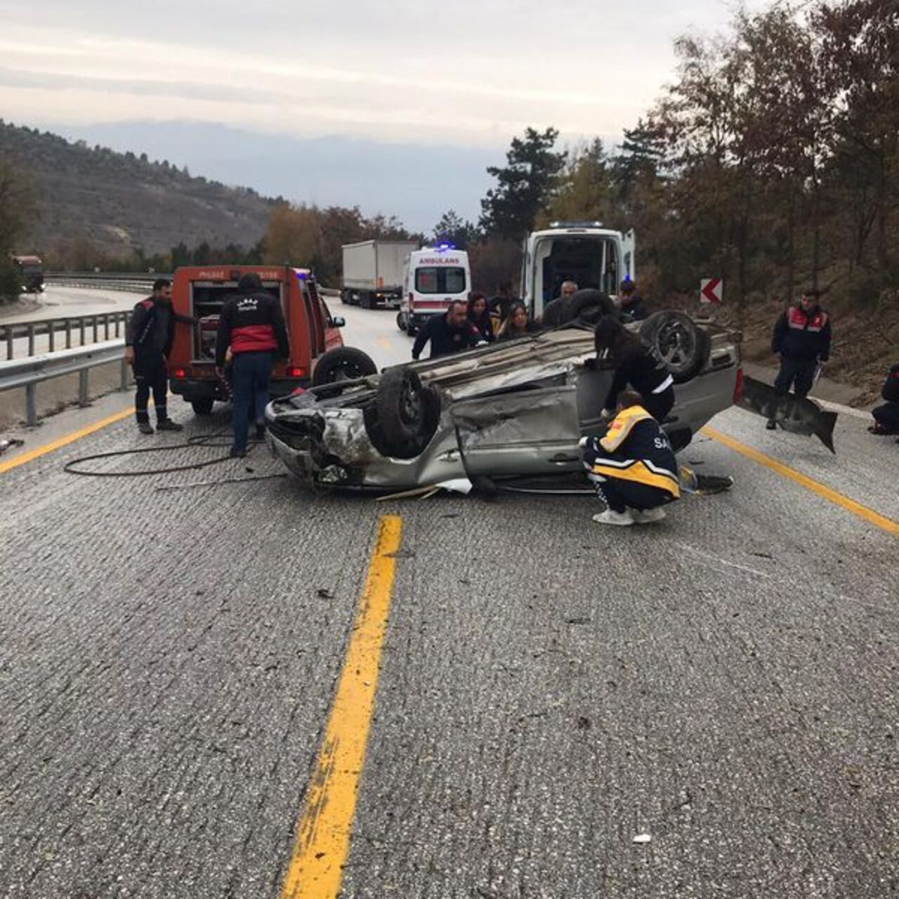 Çankırı’da otomobil takla attı: 2 yaralı