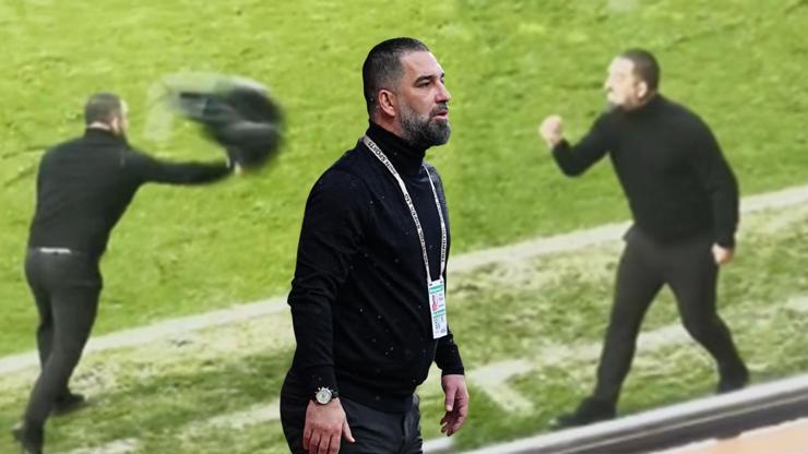 Eyüpspor Teknik Direktörü Arda Turan sinirlerine hakim olamadı! Yenilen gol sonrası montu fırlattı…