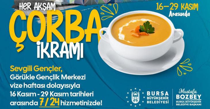 Görükle Gençlik Merkezi’nde 24 saat kesintisiz hizmet