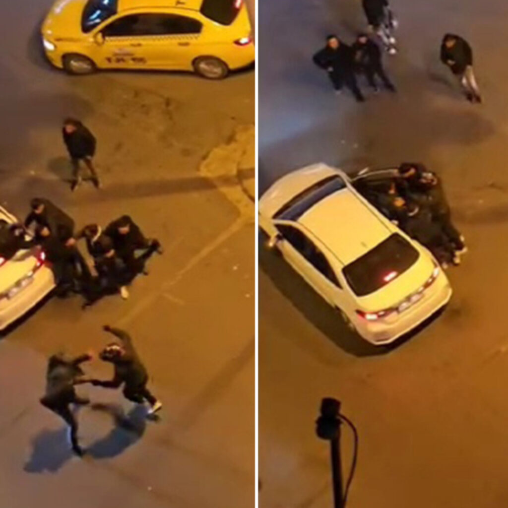 İstanbul’da tekmeli yumruklu yol verme kavgası