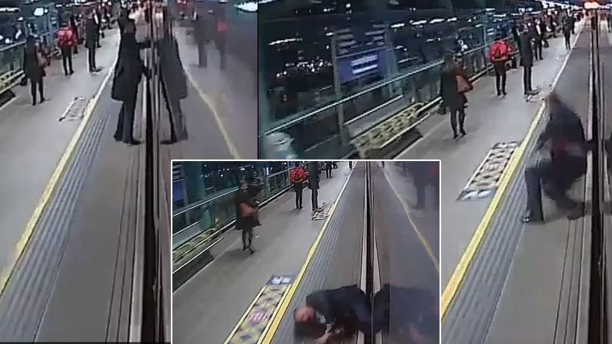 Faciadan dönüldü: Eli sıkışınca metronun peşinden koştu