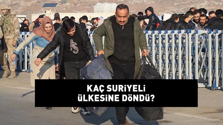 ÜLKESİNE DÖNEN SURİYELİ SAYISI 2024 ARALIK SON DURUM | Kaç Suriyeli ülkesine döndü? Esad rejiminin çöküşünün ardından…