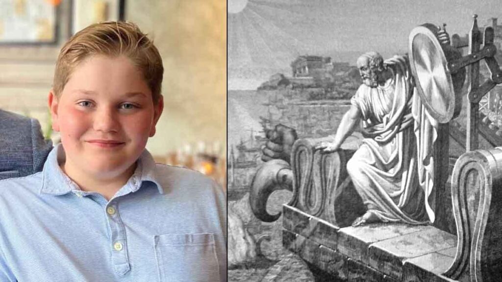 13 yaşındaki bir mucit, 2000 yıllık Arşimet’in ölüm ışınını yeniden üretiyor