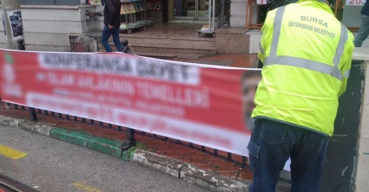 Bursa Büyükşehir’den izinsiz afişlere geçit yok