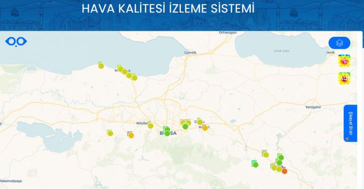 Bursa’nın hava kalitesi anlık takip edilebiliyor
