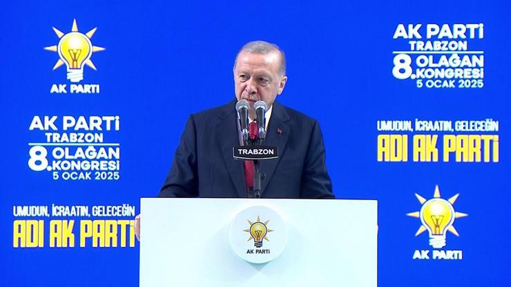 Cumhurbaşkanı Erdoğan Trabzon’da: AK Parti 8. Olağan İlk Kongresi’nde konuşuyor