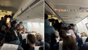Kibirli müdür hostese su fırlattı; yolculara saldırdı: Uçağı birbirine kattı!