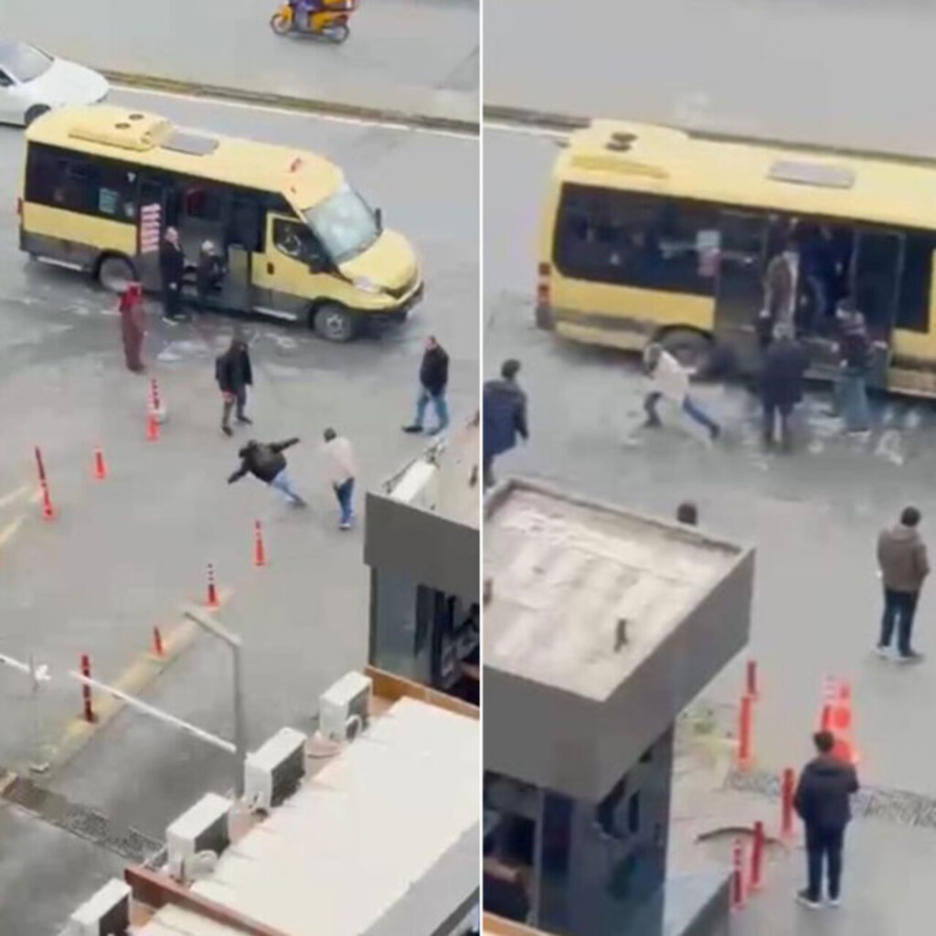 Korkunç olay kamerada! Minibüsçüden yolcuya ‘para vermedin’ dayağı!