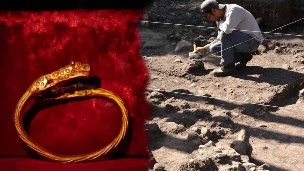 Kurak arazinin ortasında altın takılarla dolu 9 mezar ortaya çıkarıldı