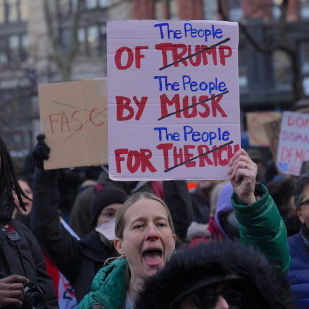 New York’ta Trump ve Musk protestosu