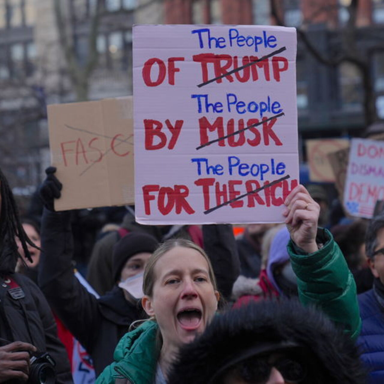 New York’ta Trump ve Musk protestosu