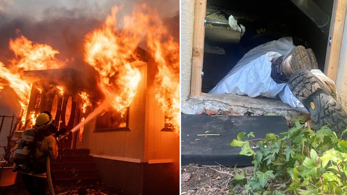 Yangından sonra evine girdiğinde 240 kiloluk sürprizle karşılaştı