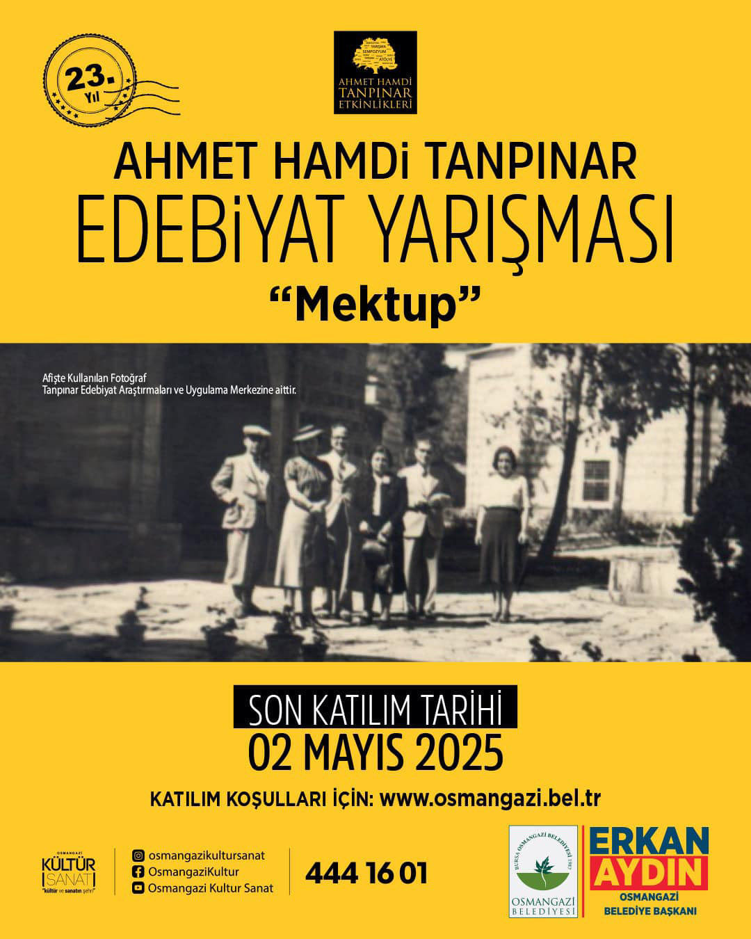 Ahmet Hamdi Tanpınar Edebiyat Yarışması İçin Başvurular Başladı