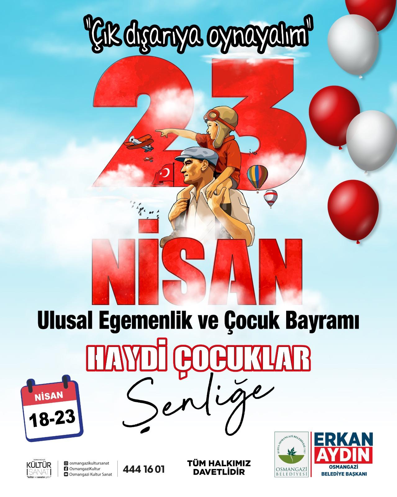 Çocuklar 23 Nisan’ı Osmangazi’de neşeyle kutlayacak