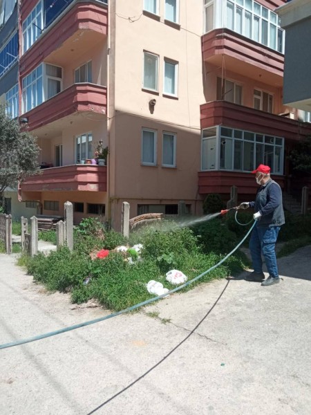 Karacabey Belediyesi’nden yabani otlara karşı etkin mücadele!