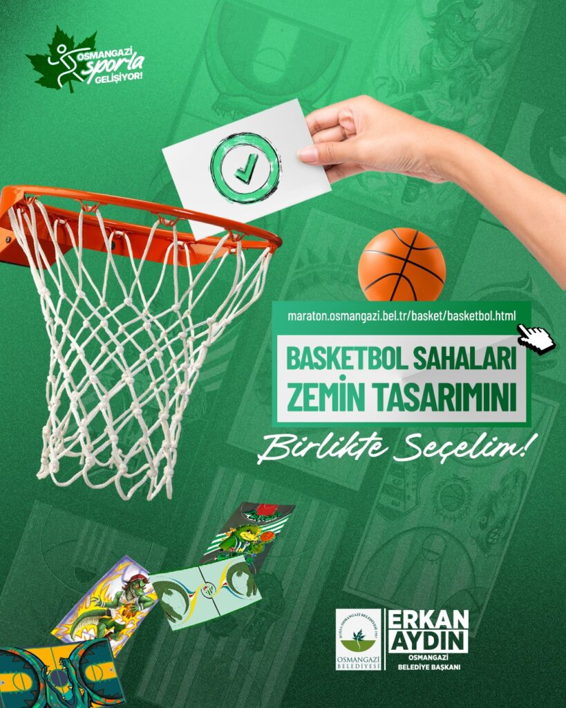Basketbol sahalarının tasarımını Osmangazililerin oyları belirleyecek