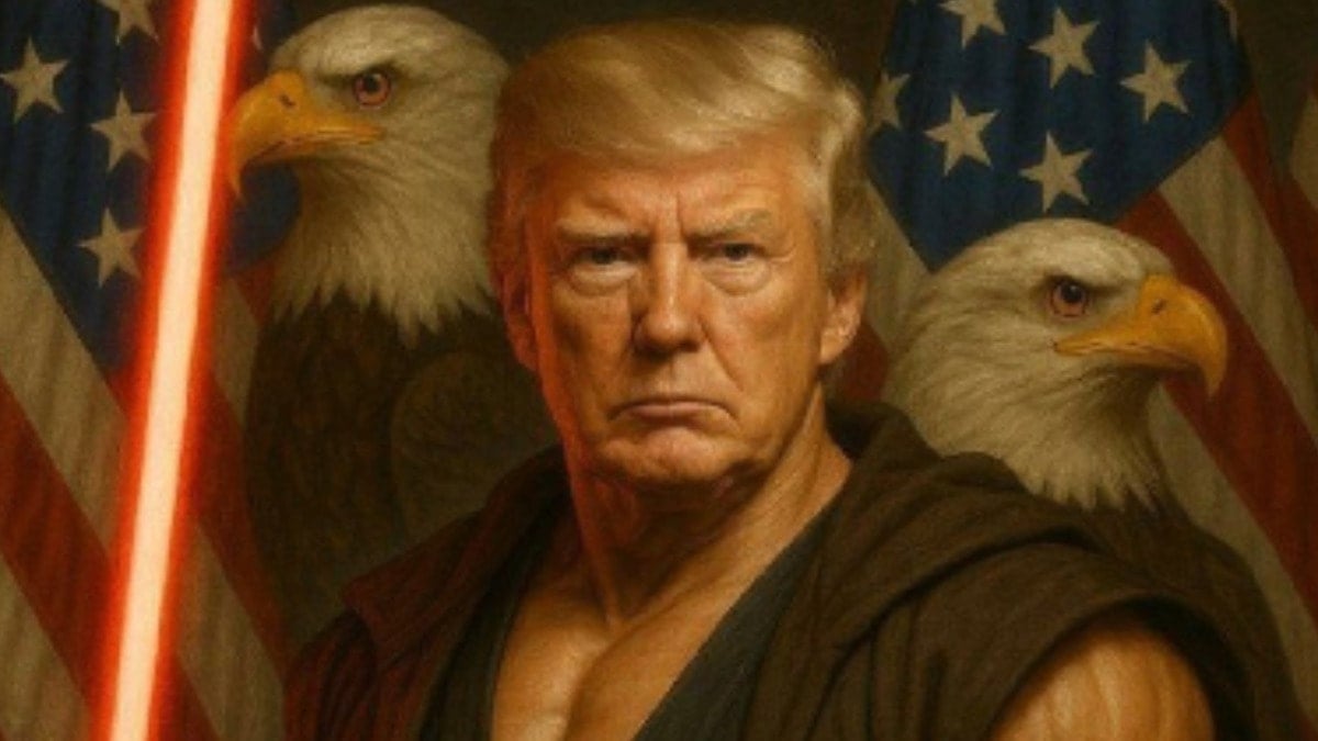 Papalıktan sıkılan Trump, bu kez de Sith lordu oldu