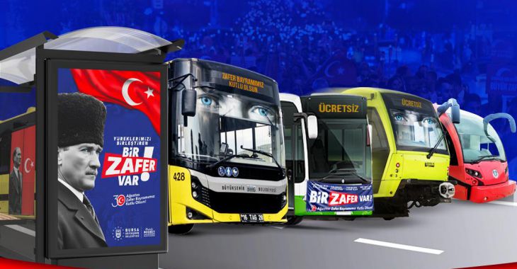 30 Ağustos Zafer Bayramı’nda ulaşım ücretsiz