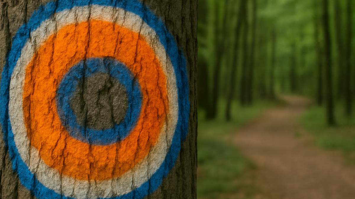 Ağaçların üzerinde mavi turuncu beyaz renk işaret varsa sakın dokunmayın