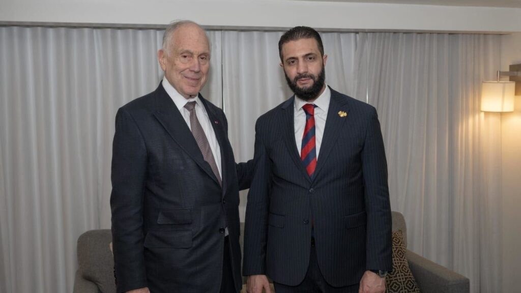 Şaraa, Dünya Yahudi Kongresi lideri Lauder’le buluştu