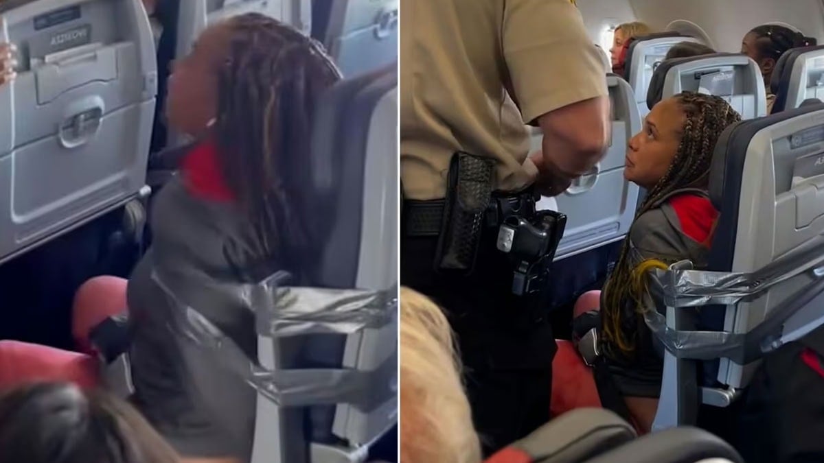 Uçağı birbirine katan yolcu koltuğa bantlandı