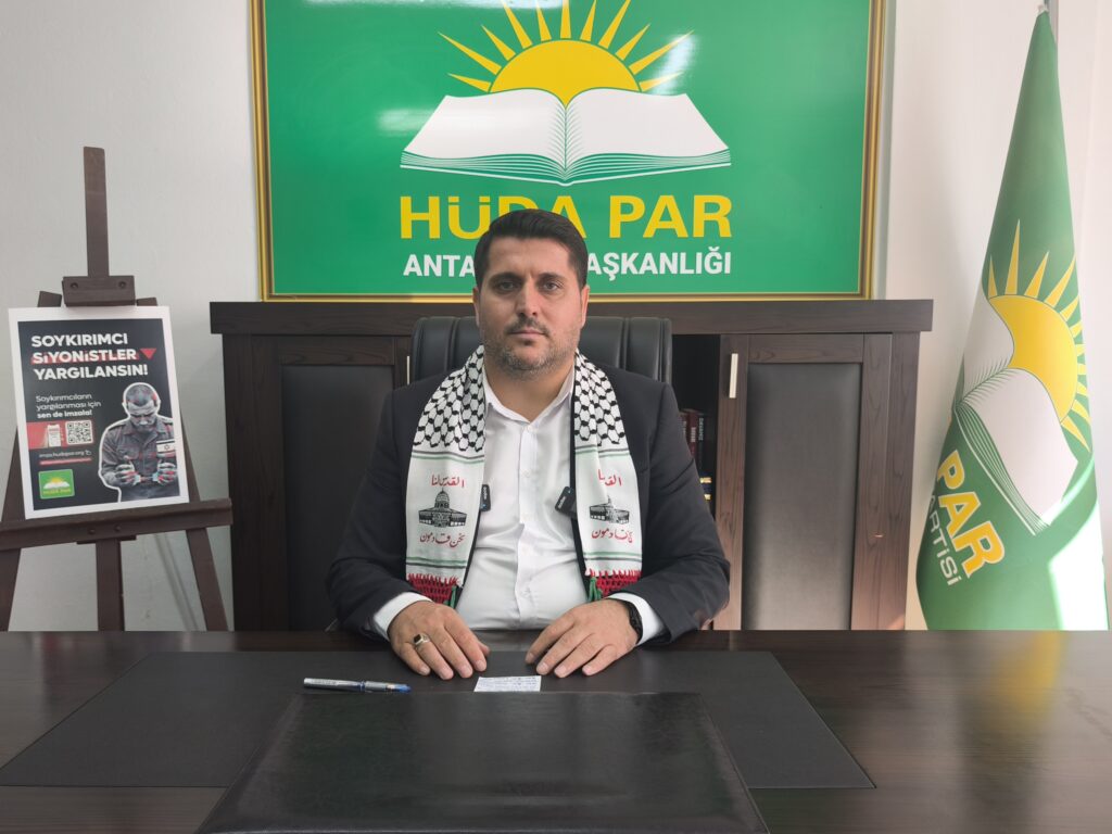 HÜDA PAR Antalya, Soykırımcı Siyonistlerin Yargılanması İçin İmza Kampanyası Başlatıyor