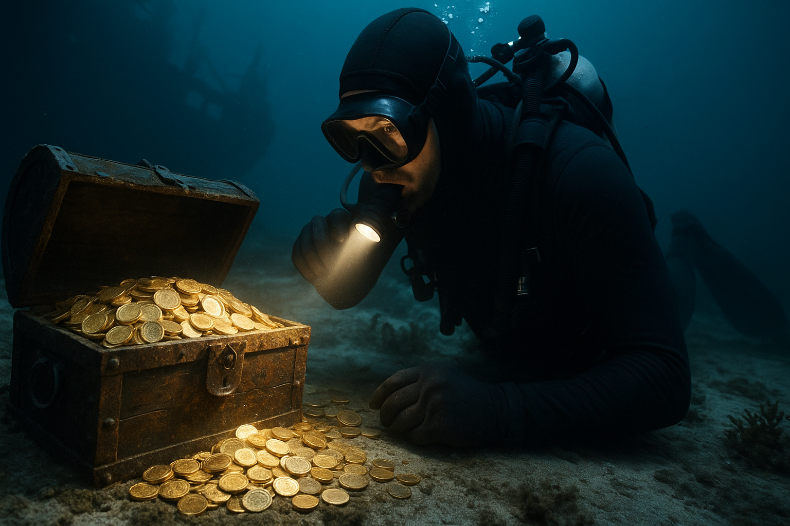 Öğrendiği yöntemle suyun altında 1 milyon dolarlık madeni para buldu