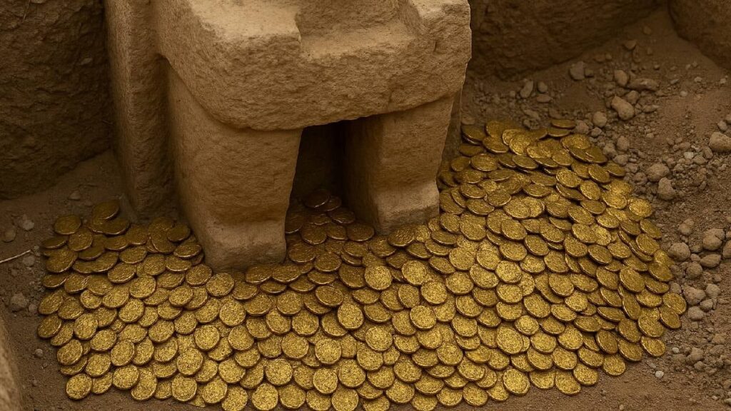 Servet değerindeki hazine 1300 yıllık heykelin altından çıktı