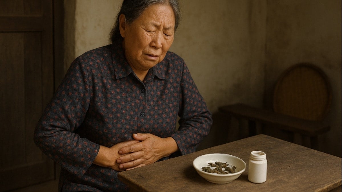 Sırt ağrısını geçirmek için canlı canlı yuttu, hastanelik oldu