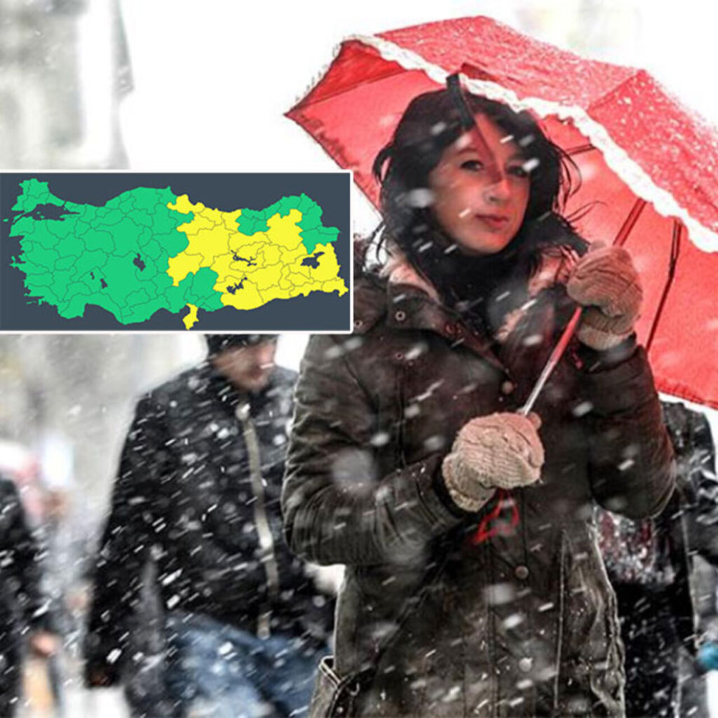 24 kent için ‘sarı’ alarm! Sıcaklık 2-4 derece düşüyor… 3 bölgeye kar geliyor!
