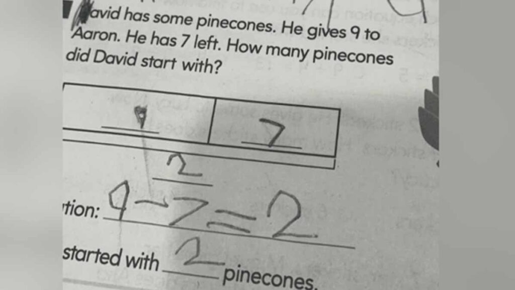 Baba oğlunun ödevini kontol ederken, gördüğü 2 basit kelime karşısında donakaldı