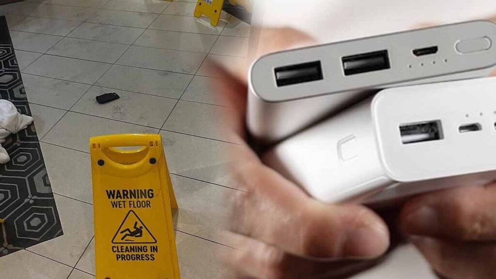 Cebindeki powerbank patladı