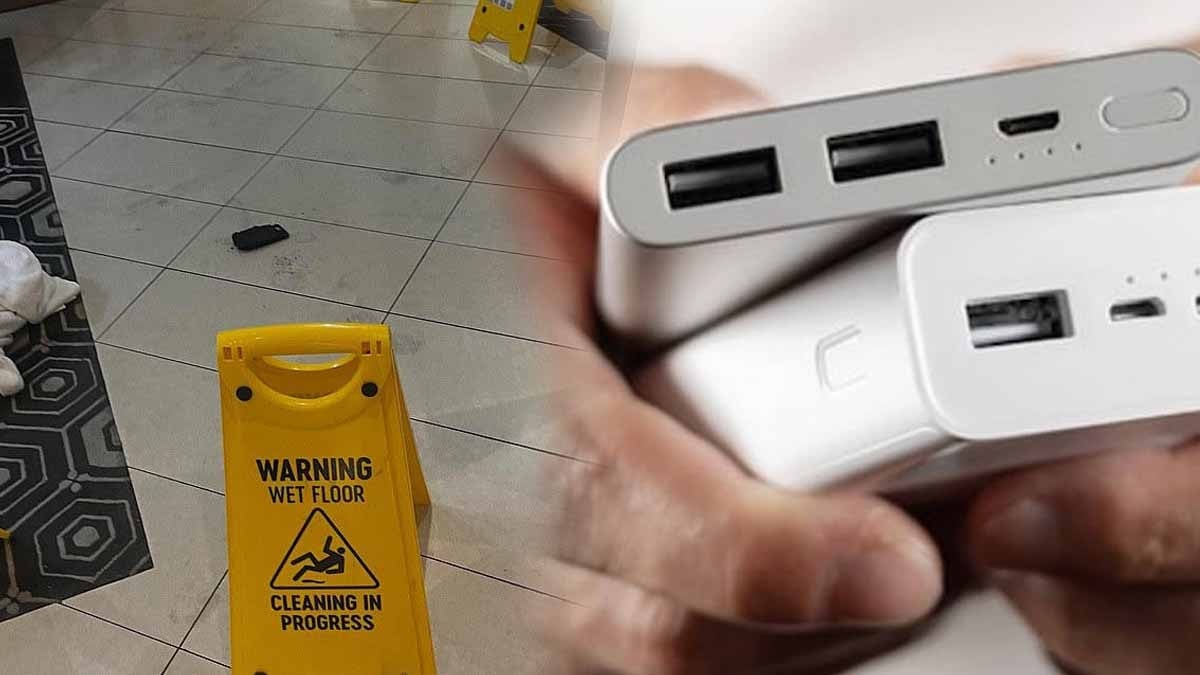 Cebindeki powerbank patladı