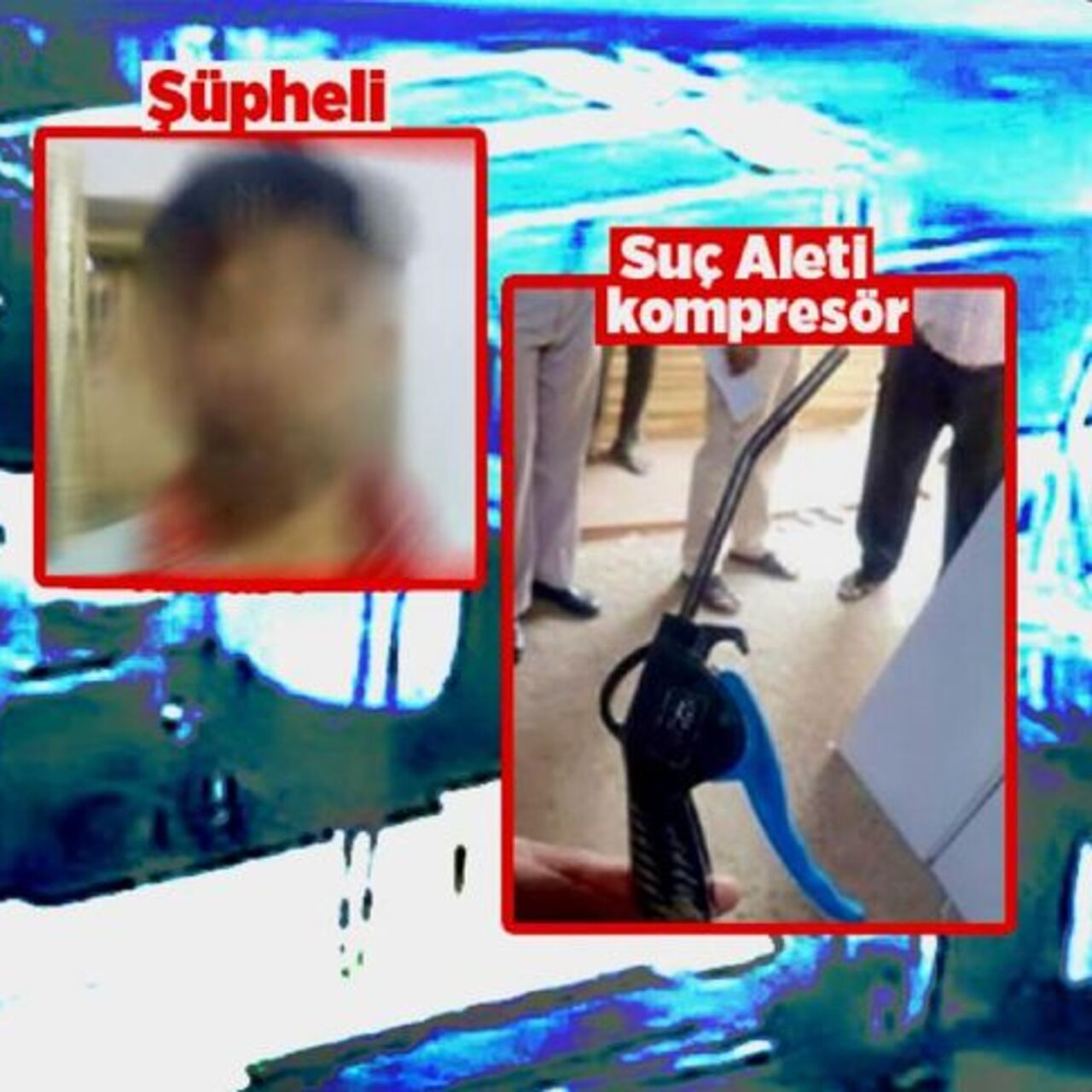 Hava kompresörüyle çocuğa korkunç işkence!